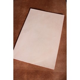 Real Thick Leather, 18 x 26.5 cm Large Cut, Leather Piece, Blank Leather, Hallmarked Leather, Strong, Vegetable Tanned Cowhide Leather, Approx. 3.2-3.5 mm Thick and Real Grain Pattern