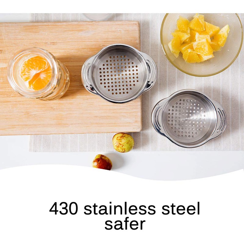 Stainless Steel Filter Colander Food Tuna Press Can Strainer for