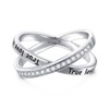 FLYOW Purity Ring S925 Sterling Silver True Love Waits Infinity