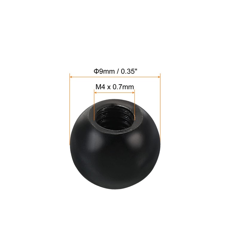 PATIKIL M4 Thread Cap Nuts Knob, 20 Pack Steel Ball