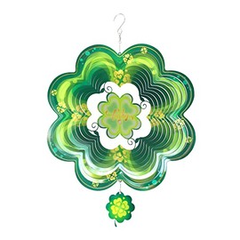 TFANUO Four-Leaf Clover 3D Wind Spinner 12Inch Kinetic Hanging Stainless Decorations Wind Chimes for Yard Indoor Outdoor Garden Window Wind Sculpture & Spinners