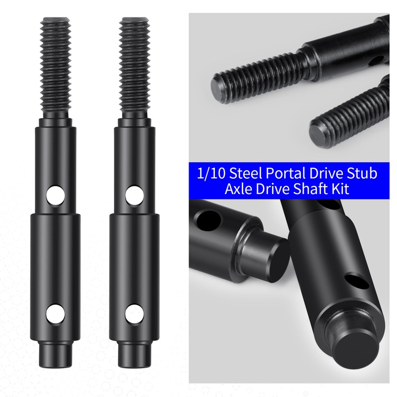 Brass Extended Wheel Hubs Hex Pins +10mm and Steel Stub