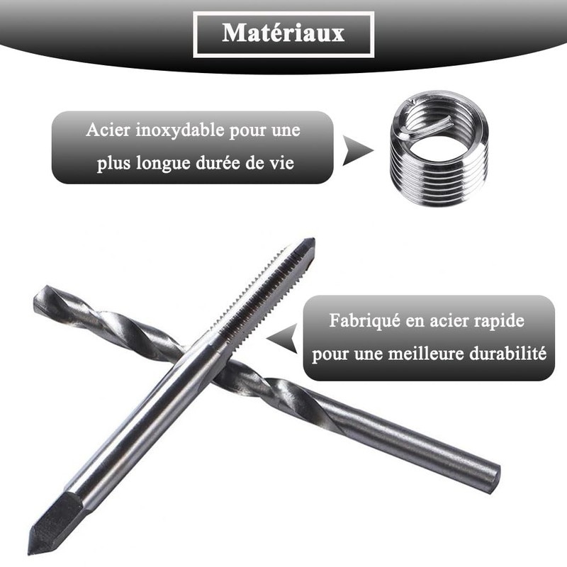 Teocpai 30 PCS Thread Repair Kit M6 Thread Repair Tool