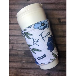 US Air Force Gifts for Women, Neoprene Cup Sleeve, Cup Sleeves for Cold Drinks Reusable, Cup Sleeve for Hot Drinks, Reusable Iced Coffee Cup Sleeve, Neoprene Insulated Sleevesâ€¦ (Without Cup)