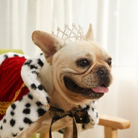 Lovelyshop Pet Series Diamond Shape Grand Rhinestone Full Round Dog/Cat Crown for Royal Family Costume Hair Accessories-Medium