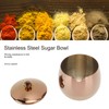 Large Stainless Steel Sugar Bowl Spice Jar With Lid Storage