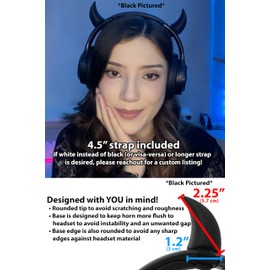 Devil Horns for Headphones (Dark Sparkle)
