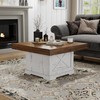 Lareth Coffee Table 31.5 in Farmhouse Center Table with X