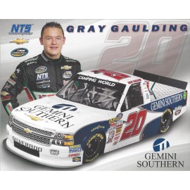 2014 GRAY GAULDING "GEMINI SOUTHERN" #20 NASCAR CAMPING WORLD TRUCK POSTCARD