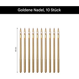 WUTA Sewing awl, professional hand sewing device, leather sewing set with 10 pieces, small chrome-plated needles, leather craft tool (0.55 mm