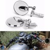 KEEPDSGN 7/8" Bar End Chrome Motorcycle Rearview Mirror Fit For