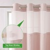 eachope No Hooks Needed Linen Textured Shower Curtain with Snap-in