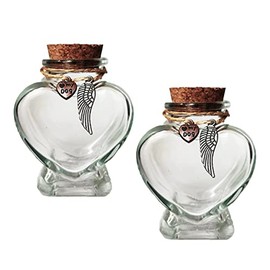 Fight Club 2 Set Memorial Bottle for Pet Hair,Pet Fur Memorial Fur Keepsake,Clear Dog Cat Keepsake Fur,Pet Memorial Urn Glass Bottles with Cork Stopper (Dog*2)