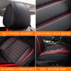 MINGBRON Leather Car Seat Covers Full Set, Universal Faux Leather
