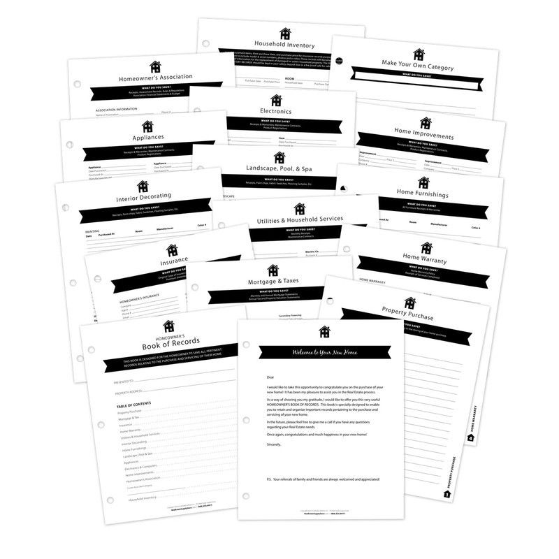 HannahDirect The Homeowner's Book of Records - Real Estate Agent