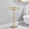 Hand Towel Holder Stand, Free-Standing Towel Rack Brushed Gold, SUS304