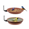 2 Packs Wall Mounted Bird Feeder, Multifunctional PP Garden Bird