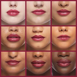 Henné Organics Tinte de labios de lujo, hidratante, color natural puro - Dichoso (frambuesa)