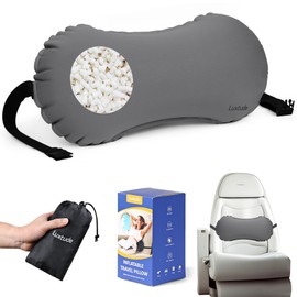 Luxtude Inflatable Lumbar Pillow for Airplane Travel, Lumbar Support Pillow for Office Chair/Car, Self-Inflating Travel Lumbar Pillow Back Support, Lower Back Pillow for Reducing Lumbar Pain