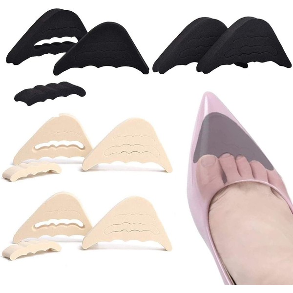 Shoe Fillers, Toe Inserts for Shoes, 4 Pairs Shoe Fitters