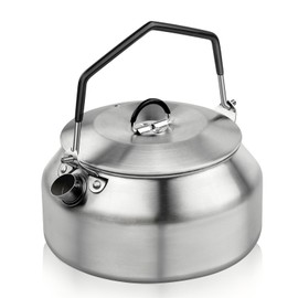 Flintronic Kettle, 0.8 L Stainless Steel Camping Kettle, Portable Camping Kettle, Tea Kettle, Tea Coffee Pot for Outdoor Cooking, Picnic, Hiking, Camping Accessories