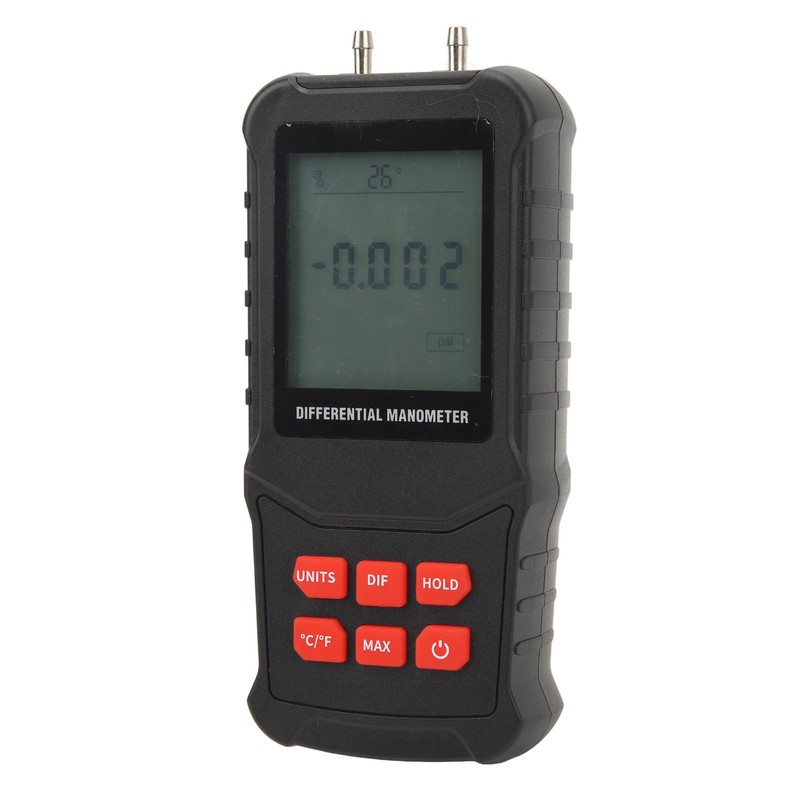 Digital Manometer 20.68Kpa High Accuracy Overload Prompt Auto Shutdown Handheld