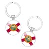 vmcoatdu Florida Key Chain Keyring Gift Men Women Keychain Stainless