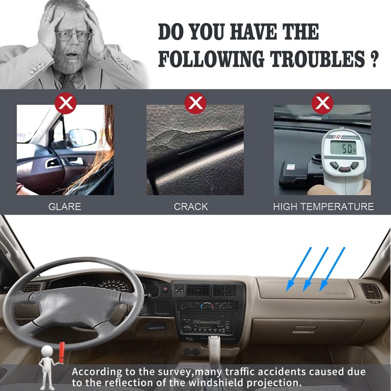 HanLanKa Dashboard Cover Dash Cover Mat Pad Custom Fit for