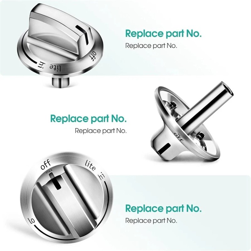 For Frigidaire New 5PACK Stove Knobs For Frigidaire Range Cooktop