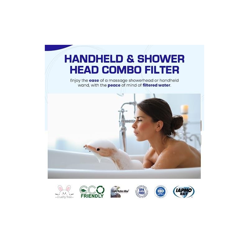 Crystal Quest Luxury Shower Power Handheld & Shower Head Combo
