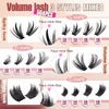 Focipeysa Thick Volume Lash Clusters 3 Style Eyelash Extensions Kit
