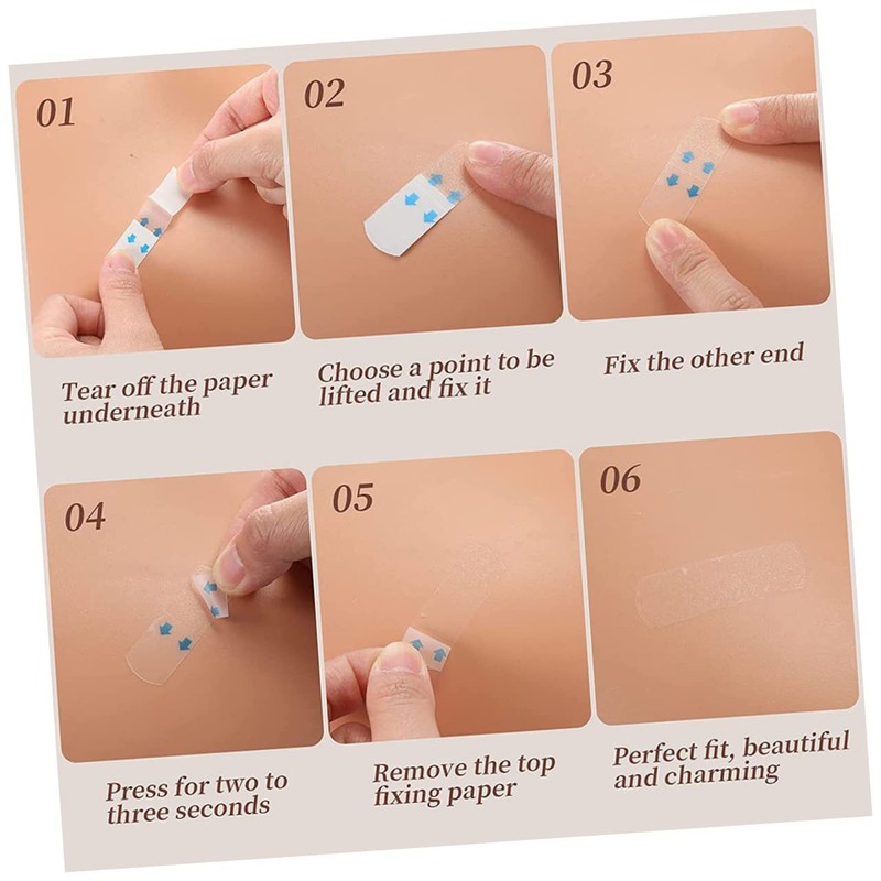 FRCOLOR Invisible Facial Lifting Tape 120pcs Face Tape for Wrinkles