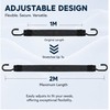 4Pack 100cm Black Bungee Cords with Hooks