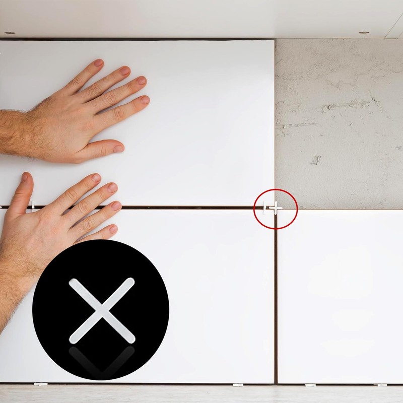 200 Pcs Tile Spacers, 3mm Plastic Cross Shaped Gasket Spacers