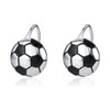 Football Earrings for Women 925 Sterling Silver Sports Hoop Earrings Football Jewelry Gifts for Player