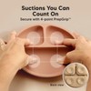 KeaBabies Suction Plates with Lids for Baby, 3pk 100% Silicone