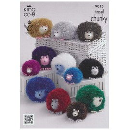 King Cole Hedgehog Toys Knitting Pattern 9015 Chunky