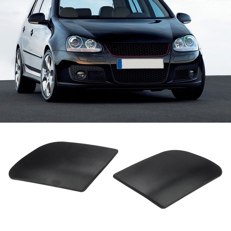 2PCS Headlight Washer Cover Cap 1K5955109A Heat Resistant Modifiable Replacement