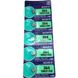 Sony 5 PACK Sony 364 SR621SW SILVER OXIDE LR621 (GOOD EXPIRE 10/32) FREE TRACKING