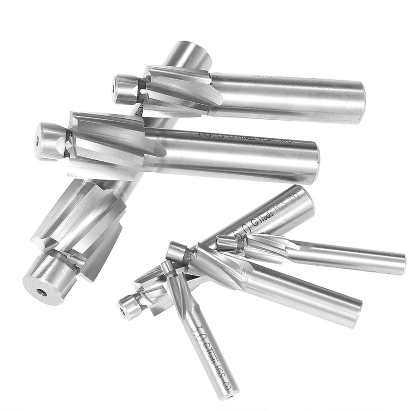 7pcs/set Counterbore Set M3- High Quality High-speed Steel 4 Flutes