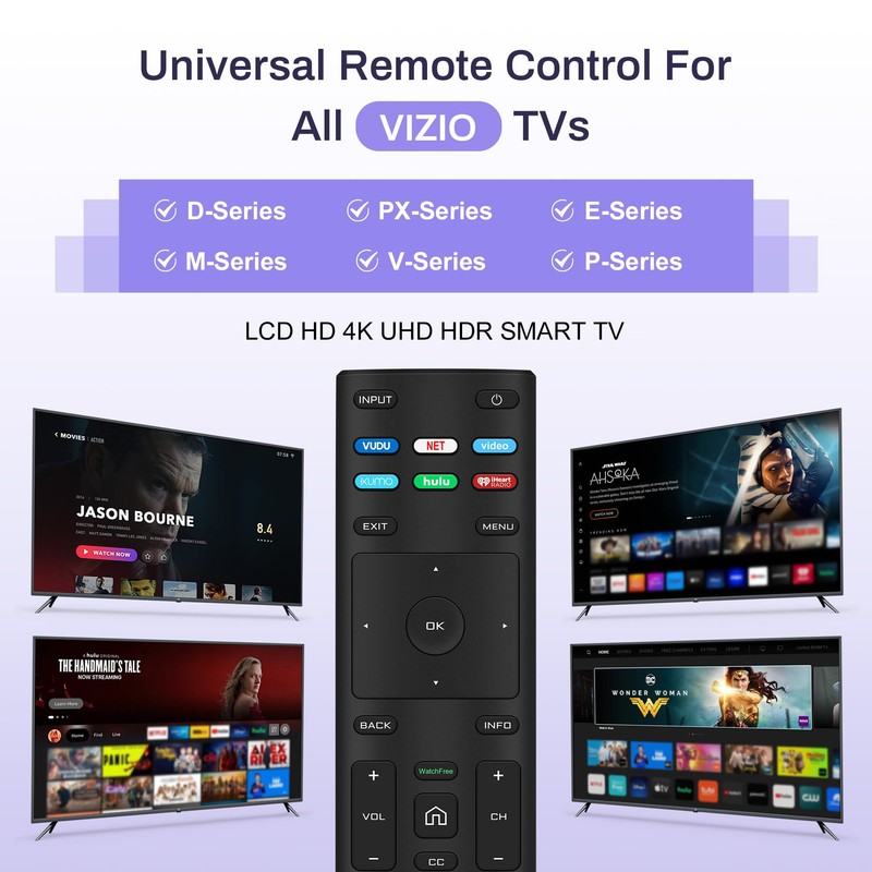 Replacement Remote for VIZIO Smart TVs - Universal Remote Control