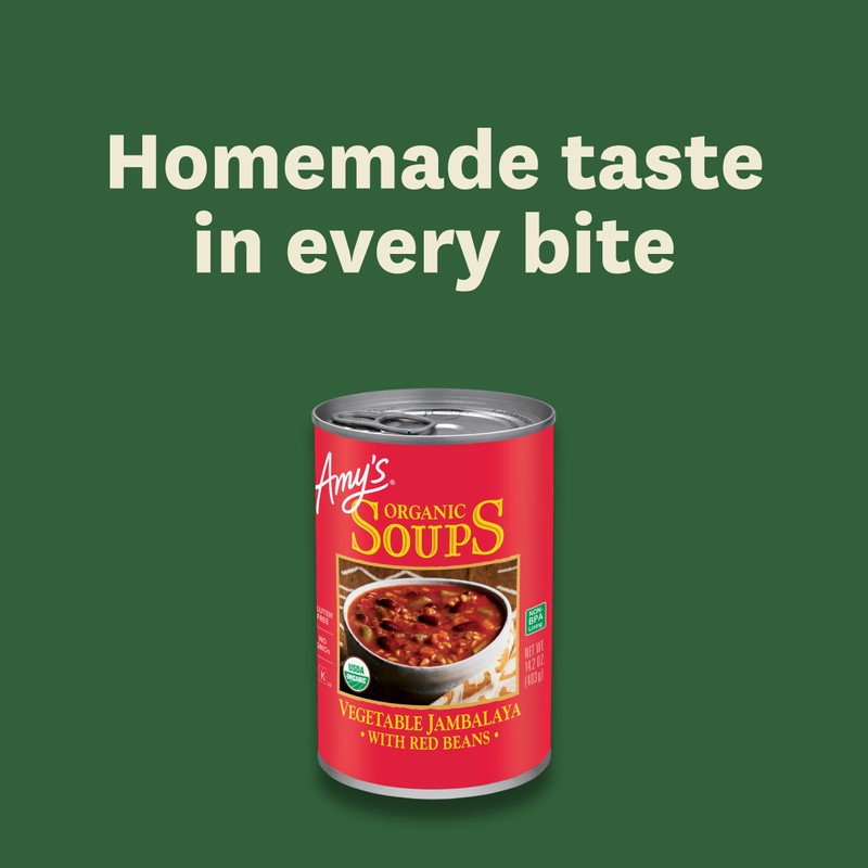 Amy's Soup, Organic Vegetable Jambalaya, 14.2 Oz, Pack of 6