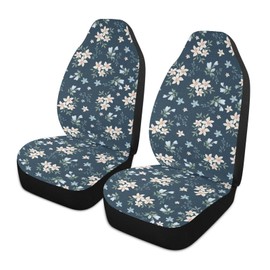 Eksed Lily 2 PCS Car Seat Cover for Women and Men Universal Front Seat Protector Car Accessories Soft Vehicle Seat Decoration Protector Cover Bag Fit Most Vehicle Sedan Truck SUV