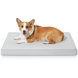 Chew Proof Orthopedic Dog Bed for Large Dogs - Durable Indestructible Pet Bed with Waterproof & Anti-Slip Design, Easy Clean Washable Cover, Large Crate Pad, 36" ×27"×3.5", Gray