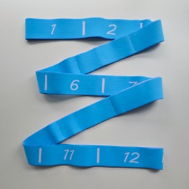 GIMIRO Fitness Elastic Band, Segmented Resistance Band for Yoga, Pilates, Dance, Stretch Band, Rehabilitation, Tension Band (Blue - 12 Loops)