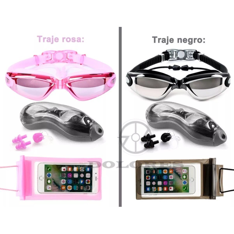 Dolores Gafas De Natación Sin Fugas Protección Uv Antiempaño Gogles