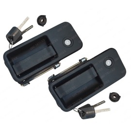 QSC Door Handle Set Pair w/ 2 Keys Right Left Side compatible with Volvo VNL Truck