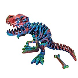 YOUNEEDFUL 2025 3D Printed Tyrannosaurus Rex, 3D Printed Model, Desktop pet Toy Gifts and Home Decorations,Large Size（10-inch） (Purple)