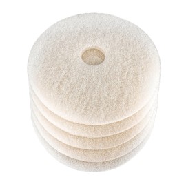Virginia Abrasives Floor Maintenance Pads - Synthetic Non-Woven Pads for Cleaner, Glossier Floors. Ideal for Floor Polishing and Stripping. Thick Replacement Pads, Achieve a Gleaming Finish 13" White