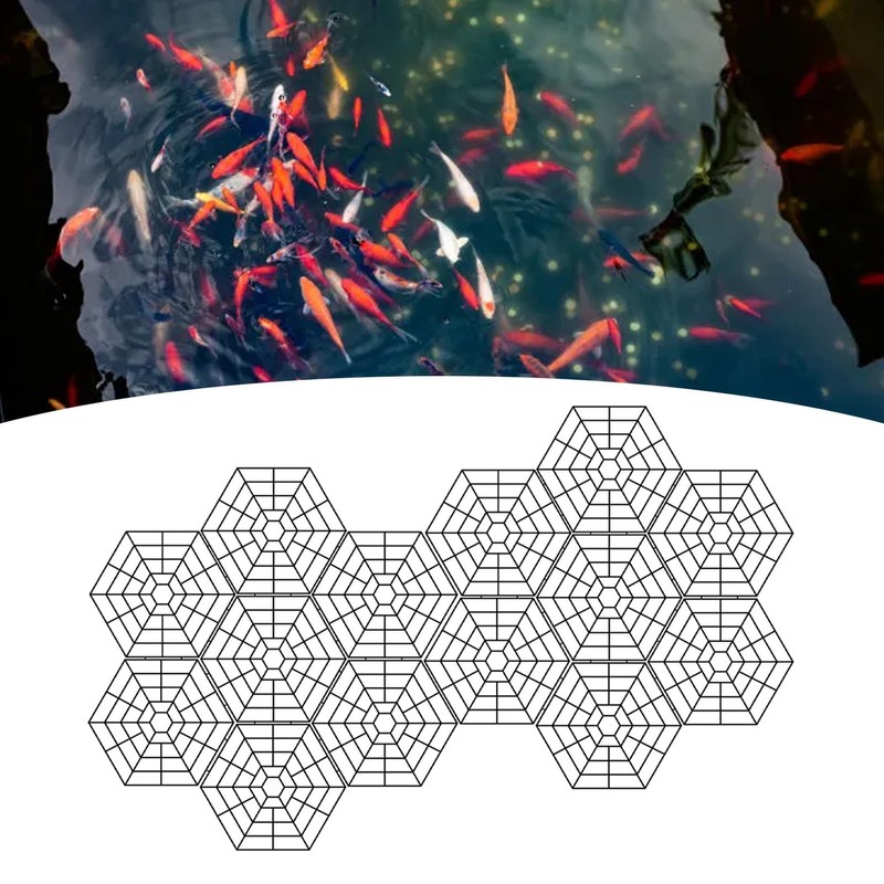 20 Set Pond Fish Protector, 6 Angle Pond Guard Net